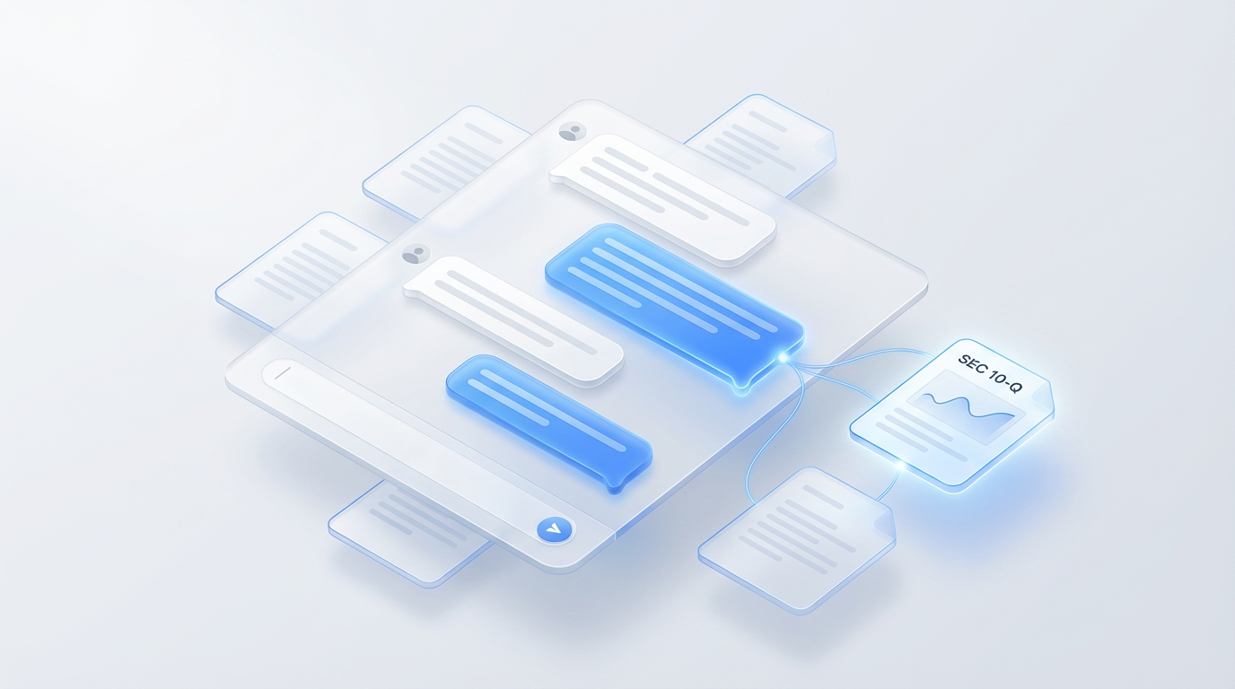 AI chat interface for document intelligence with source citations